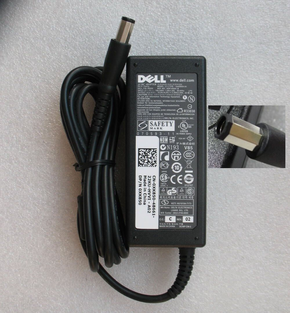 Dell Inspiron 1750 65w Original Ac Power Adapter Supply Cordcharger 8450