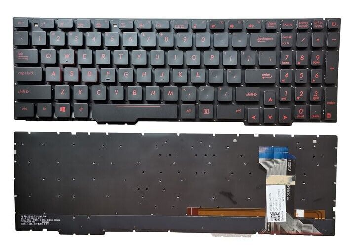 Laptop US Keyboard For ASUS ROG STRIX PX553VD PX553VE Black With Backlight