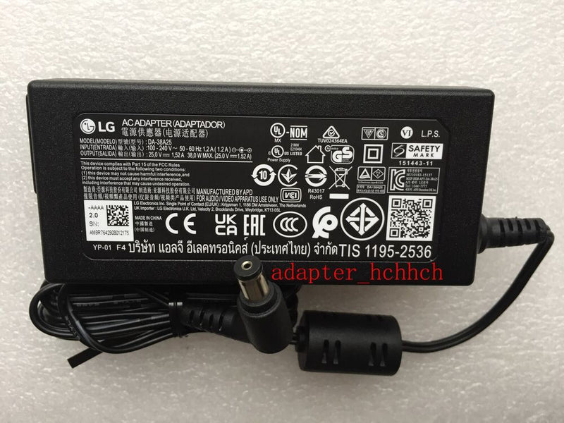 New Original LG 25V 1.52A 38W AC/DC Adapter&Cord for LG SLM3D Wireless Sound Bar