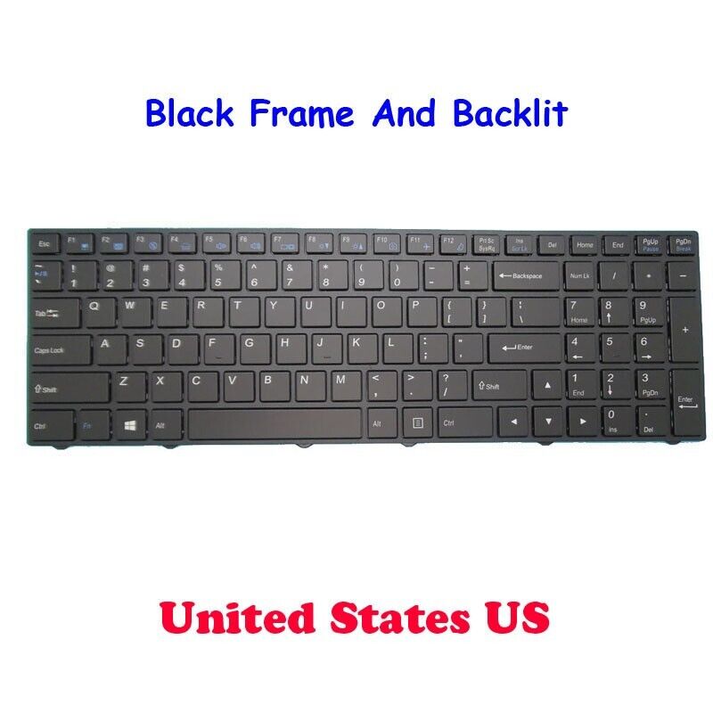 English Backlit Keyboard For CLEVO NB50TG NB50TZ NB50TL NB50TH NB60TH NB60TJ1