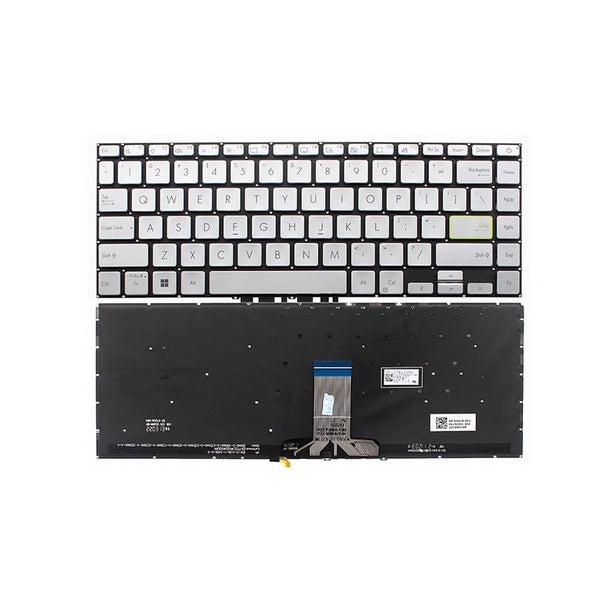 Laptop Keyboard For ASUS D413DA Without Frame Sliver United States US Backlit