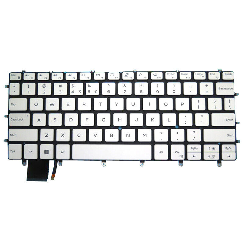 Backlit Laptop Keyboard For DELL XPS 13 9370 9380 9305 7390 English US White New