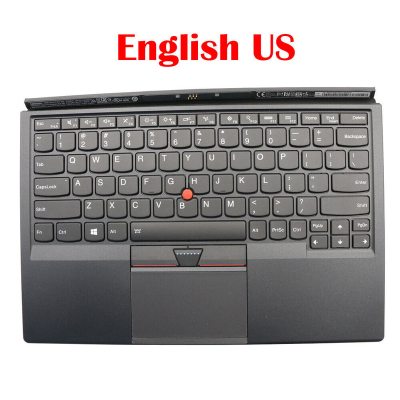 US Keyboard For Lenovo ThinkPad X1 Tablet 1st Gen 01HX800 01AW700 Backlit Silver