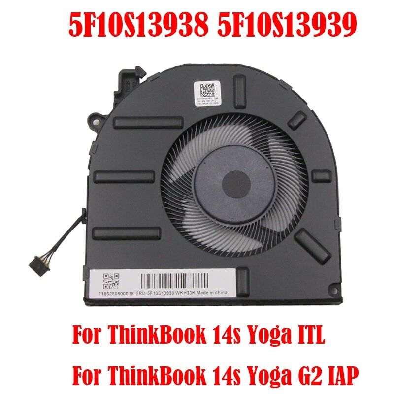 CPU Fan For Lenovo ThinkBook 14s Yoga ITL 14s G2 IAP 20WE 5F10S13938 5F10S13939