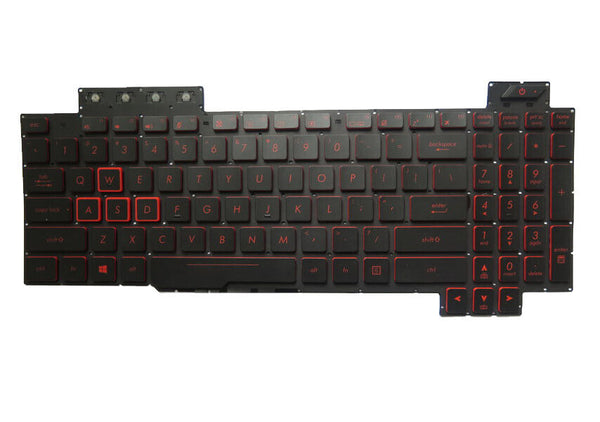 Laptop US Red Backlit Keyboard For ASUS FX705 FX705GE FX705GM FX705GD Black