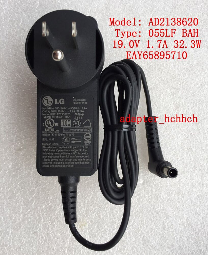 New Original LG 19V 1.7A 32.3W Adapter for LG 29WL50S 34WL50S 27GQ50F-B Monitor