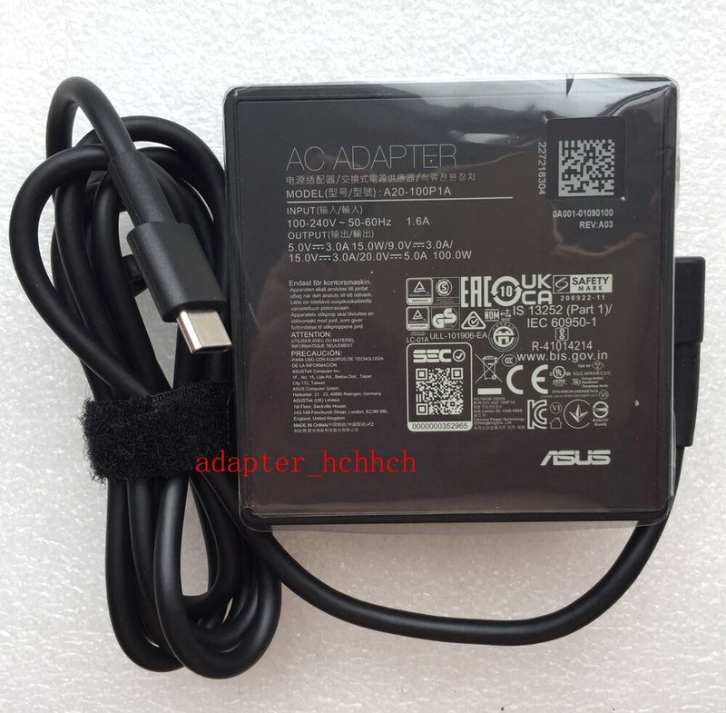 Original Asus 100W Type-C Charger ROG Zephyrus G14 GA402RJ-G14.R96700 A20-100P1A