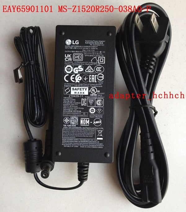 New Original LG SL4R Sound Bar EAY65901101 MS-Z1520R250-038A0-P AC Adapter&Cord@