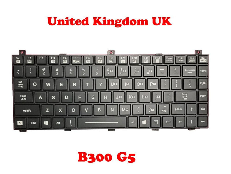 Laptop Backlit Keyboard For Getac B300 G5 United Kingdom UK With Backlit New