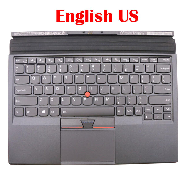 US Keyboard For Lenovo ThinkPad X1 Tablet 1st 2nd Gen 01HX700 01AW600 04W0020