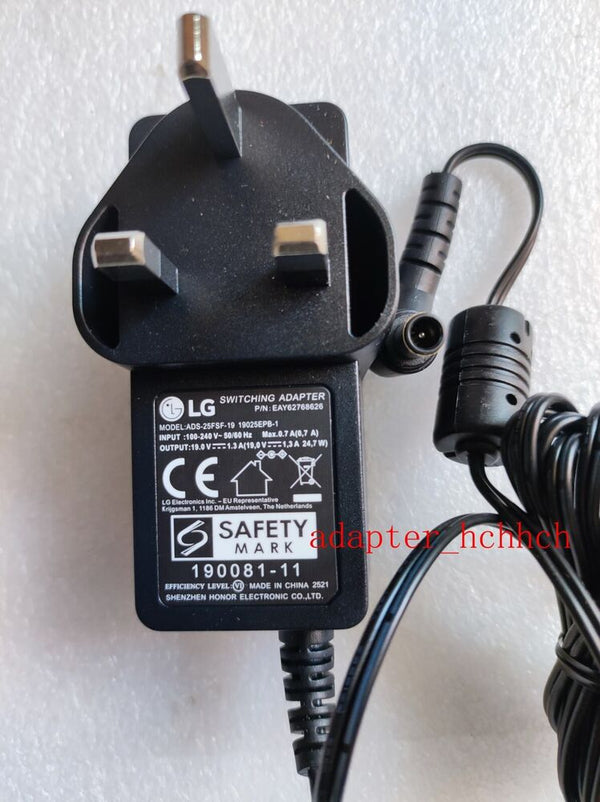 New Original LG 27MP400 Monitor ADS-25FSF-19 19025EPB-1 19V 1.3A UK Adapter&Cord