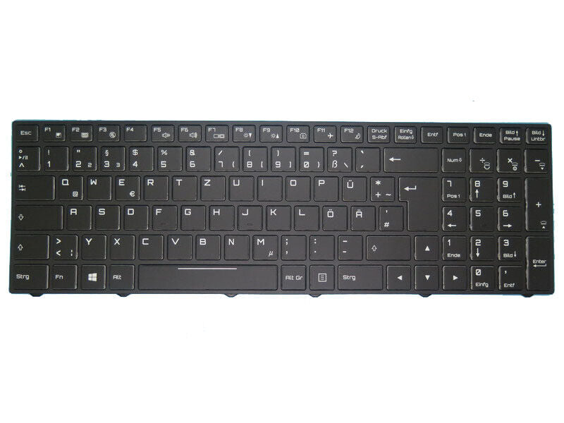 Laptop German Keyboard For One GameStar Notebook Ultra 17 With Backlit New Black