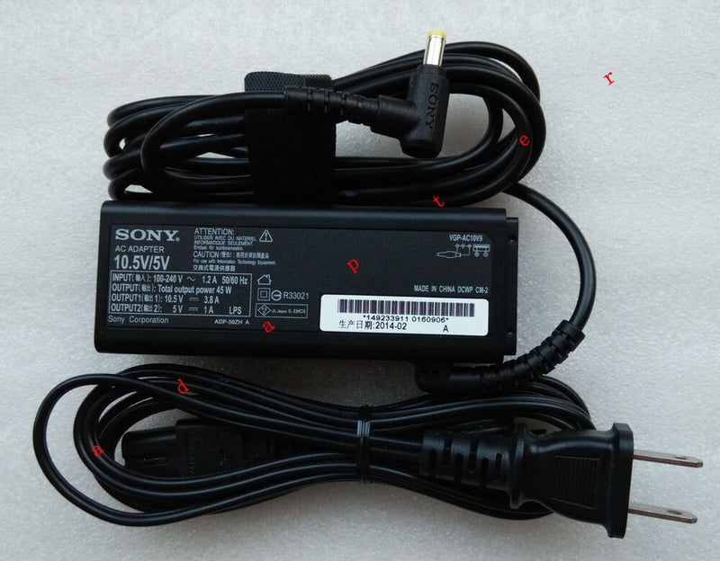 New Original OEM Sony 45W 10.5V/5V Adapter for Sony VAIO Pro 11/13 series Laptop