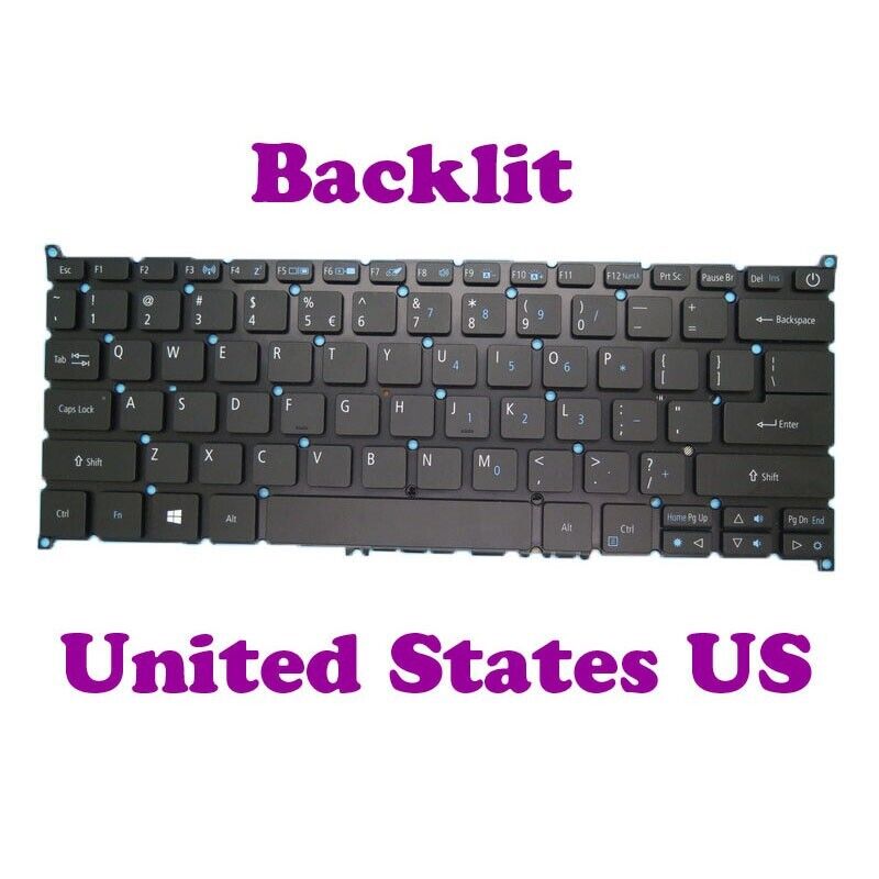 Backlit Keyboard For ACER SF314-52 SF314-52G SF314-53G V153402CS English US