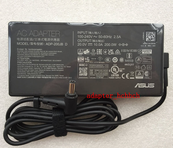 New Original OEM ASUS TUF F17 FX707ZC/ i7-12700H/RTX3050 ADP-200JB DB AC Adapter