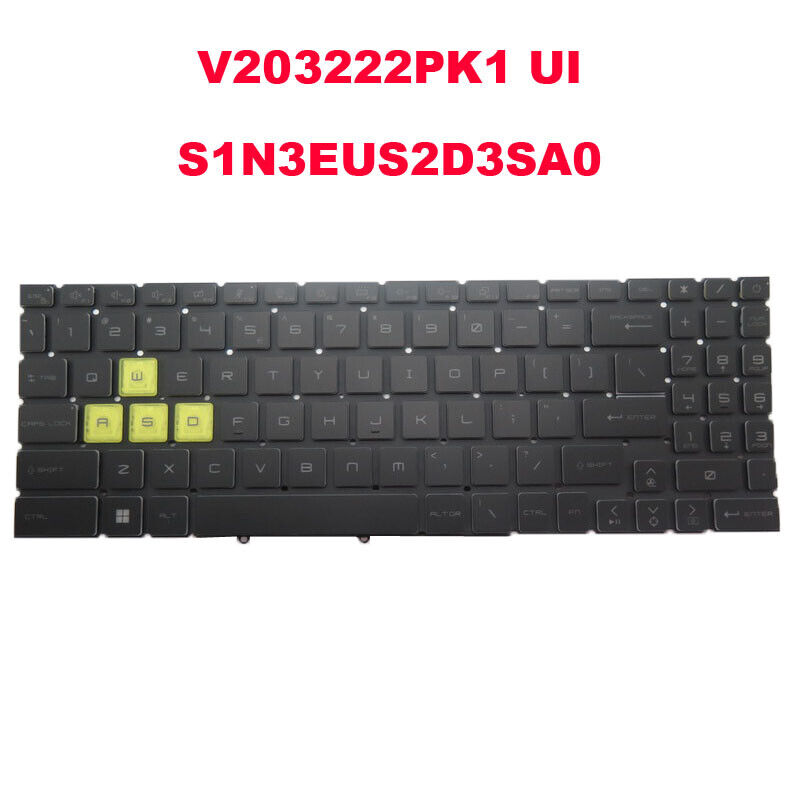 Backlit Keyboard For MSI V203222PK1 UI S1N3EUS2D3SA0 S1N-3EUS2D3-SA0 English US