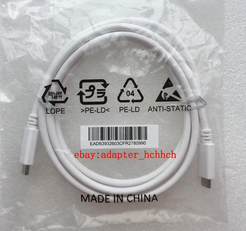 New Original LG EAD63932603 USB-C to USB-C Assembly Cable for 27UP850-W Monitor@