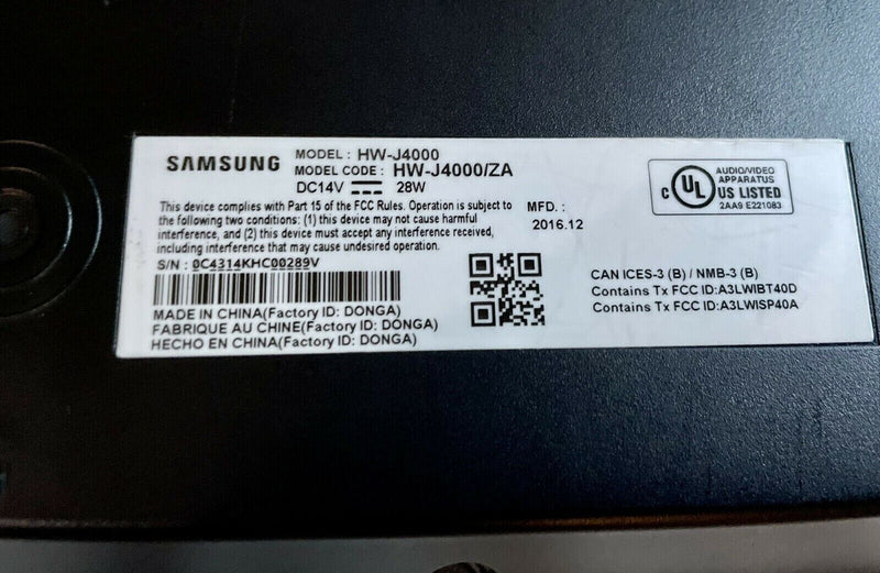 New Original OEM Samsung 14V Adapter for Samsung HW-J4000/ZA Soundbar