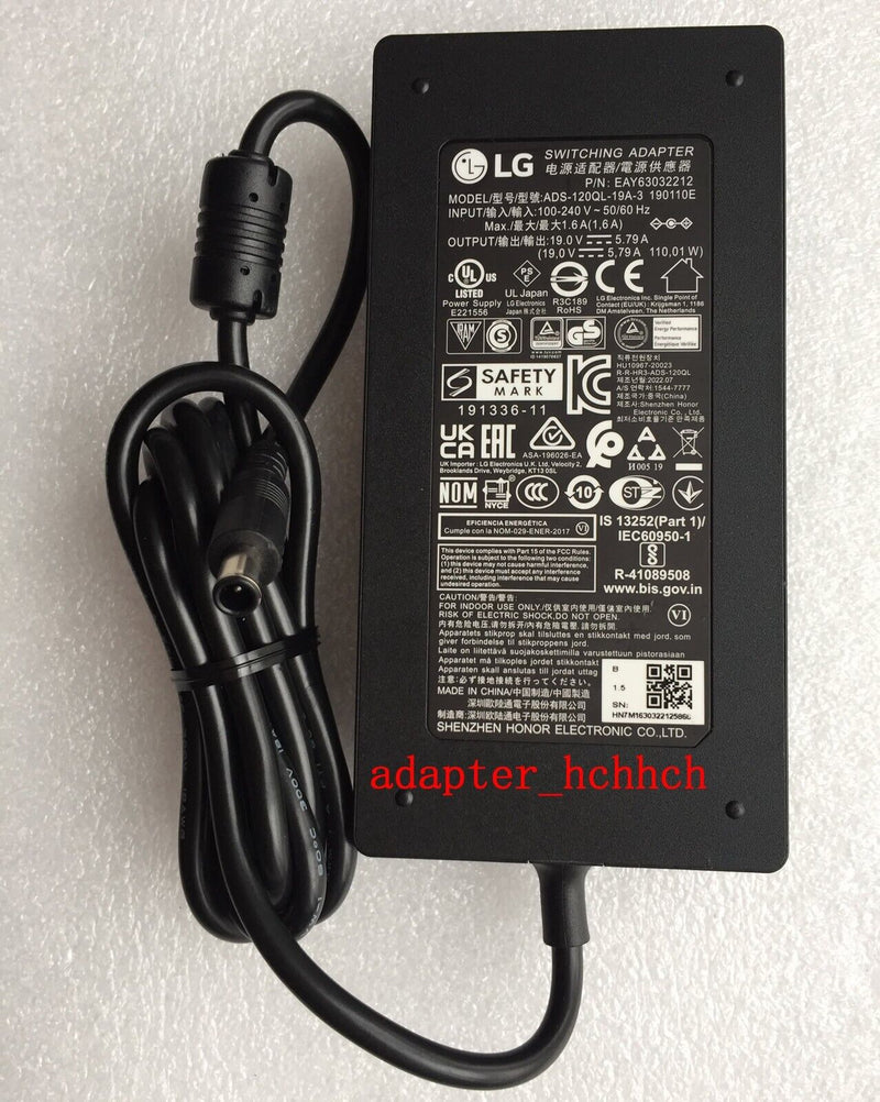 New Original LG 19V 5.79A Adapter&Cord for LG DXG9QBK Portable Bluetooth Speaker