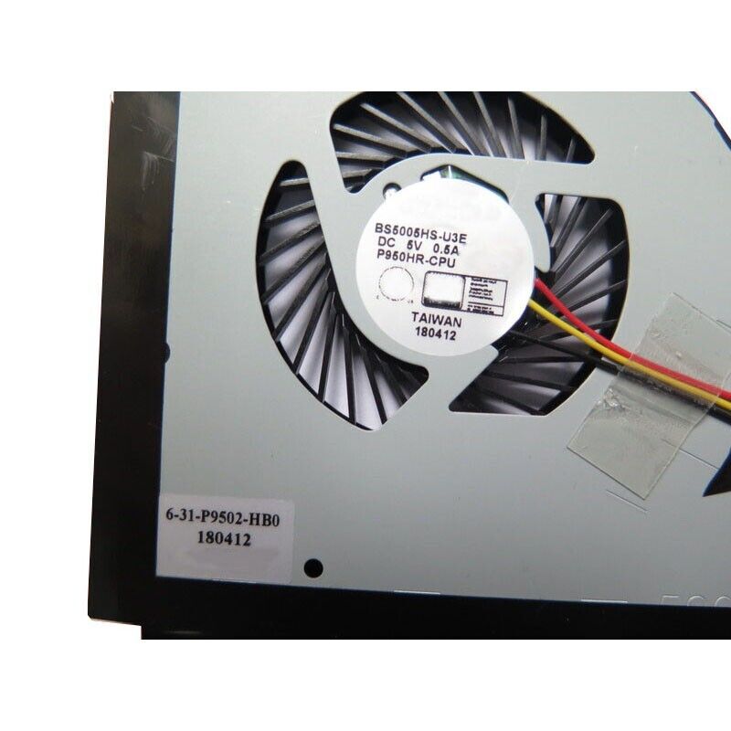 3Pin CPU Fan For CLEVO P950ER P950HR BS5005HS-U3E 6-31-P9502-HB0 6-31-P95E2-101