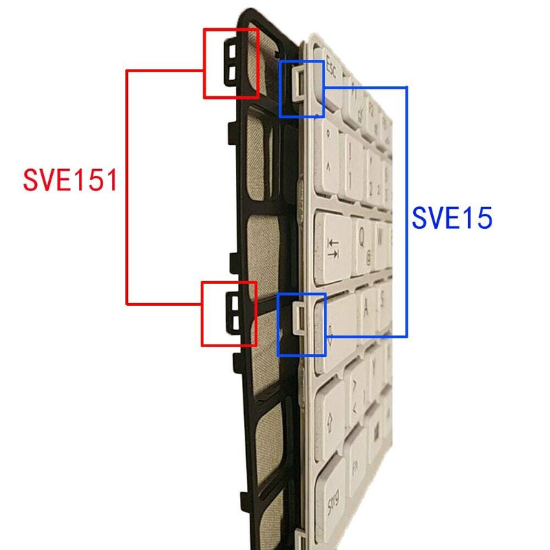 English US Laptop Keyboard For SONY For VAIO SVE15 White With Pink Frame New