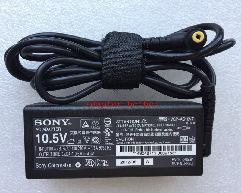 New Original OEM Sony 10.5V AC/DC Adapter&Cord for VAIO SX14 VJS142C11N Notebook