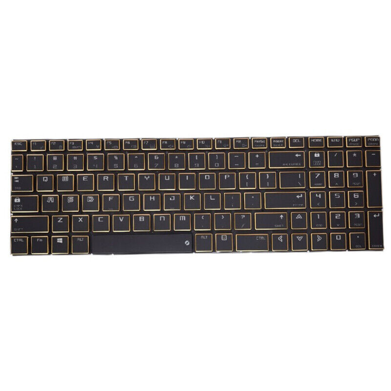 Gold Laptop RGB Colourful Backlit Keyboard For Tongfang GH5KN51 United States US