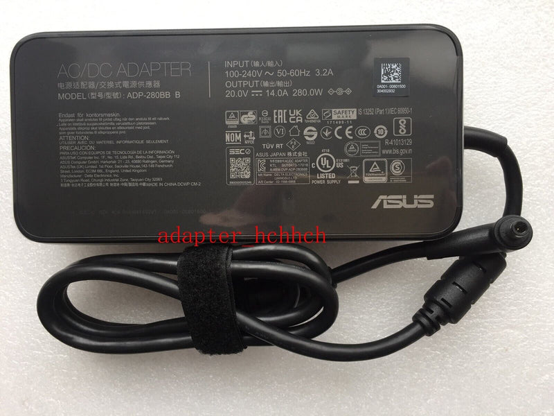 New Original ASUS 20V 14A Adapter for ASUS ROG Strix Scar 15 G533ZS-DS94 Laptop@