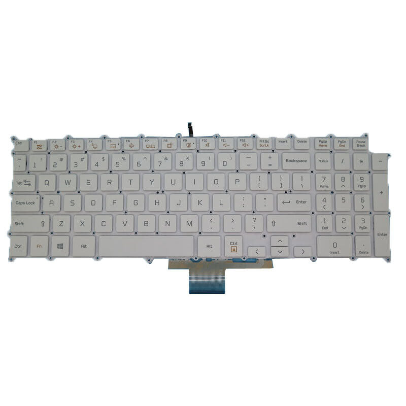 White Backlit Keyboard For LG 17Z90N SG-90980-XUA SN3890BL AEW74109802 English