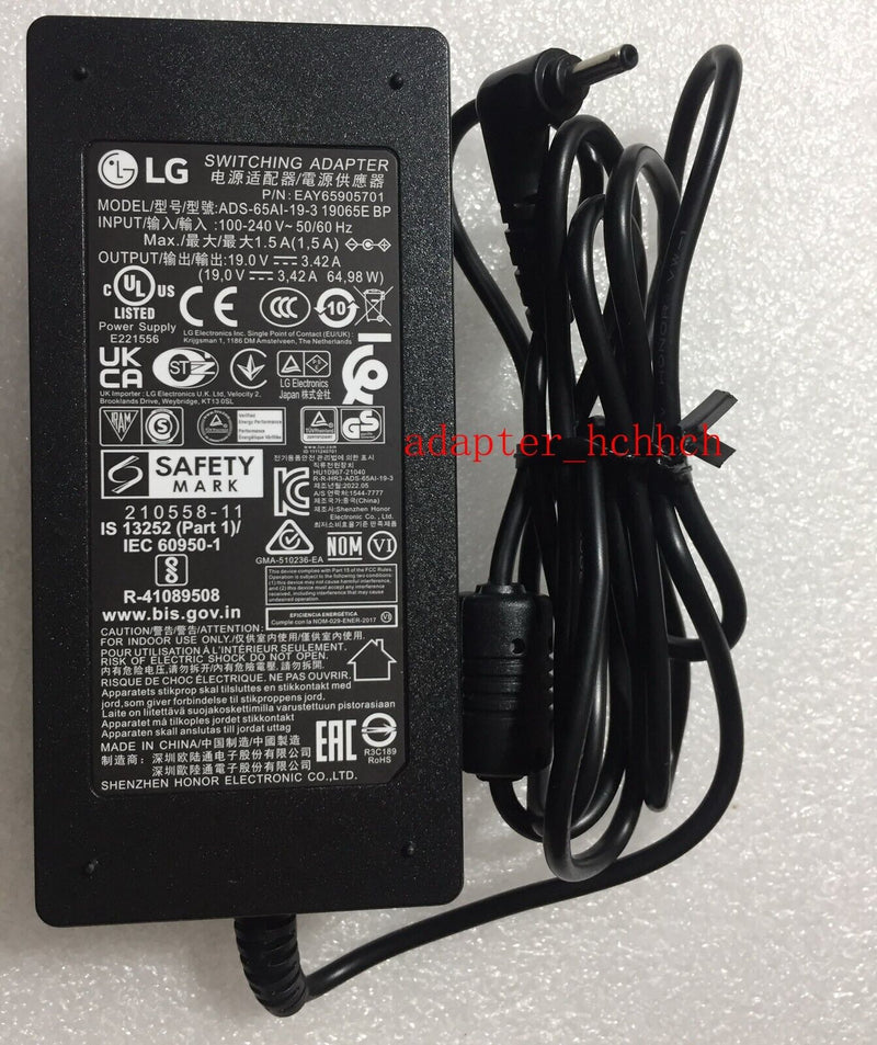 New Original LG 65W AC/DC Adapter for LG Gram 16U70R-K.AAS7U1 EAY65905701 Laptop