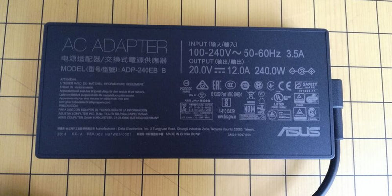 New Original OEM ASUS ROG Zephyrus M16 GU603HR-K8004R A20-240P1A 240W AC Adapter