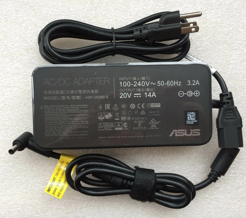 New Original ASUS ROG Strix G16 G614JI-AS94 ADP-280BB B 280W 20V AC Adapter&Cord