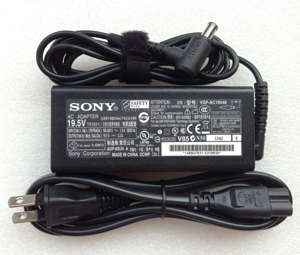 Original OEM Sony AC/DC Adapter for Sony Vaio SVF142C1WL,VGP-AC19V48,VGP-AC19V67