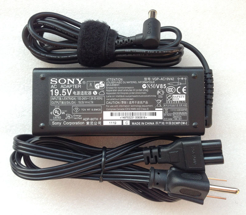 New Original Genuine OEM 90W AC Power Adapter for Sony VAIO SVS15115FXB Notebook