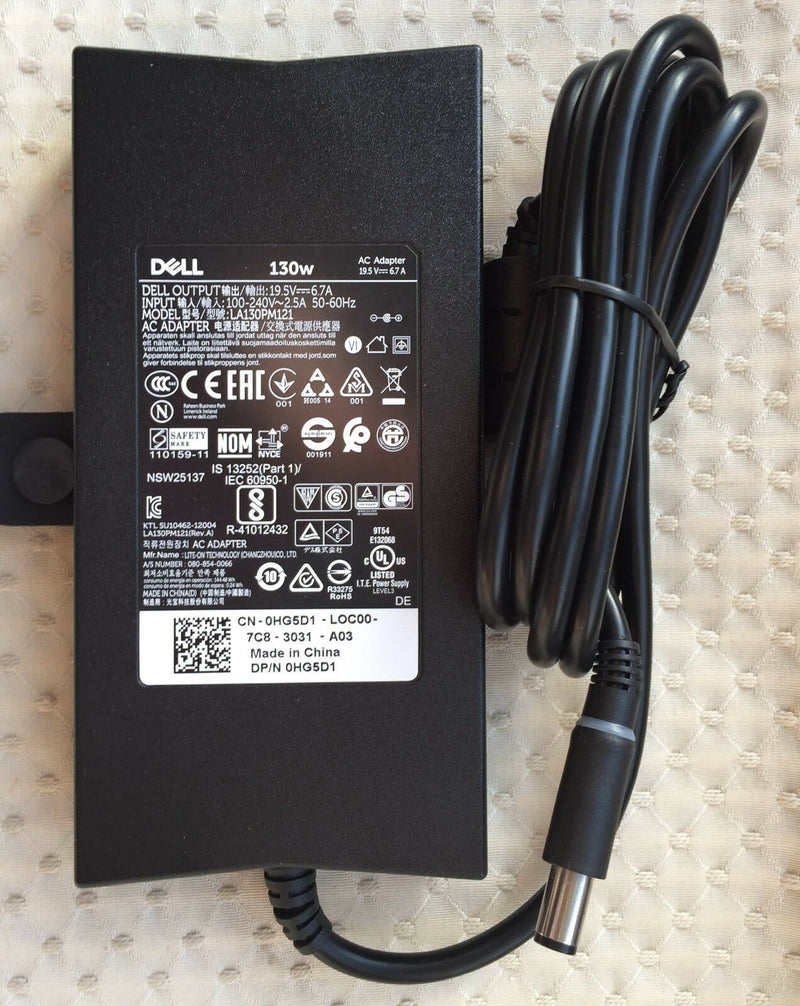 Original Dell 130W AC/DC Adapter&Cord for Dell G3 15 G3579-5474BLK Gaming Laptop