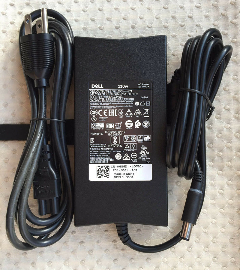 Original Dell 130W AC/DC Adapter&Cord for Dell G3 15 G3579-5474BLK Gaming Laptop