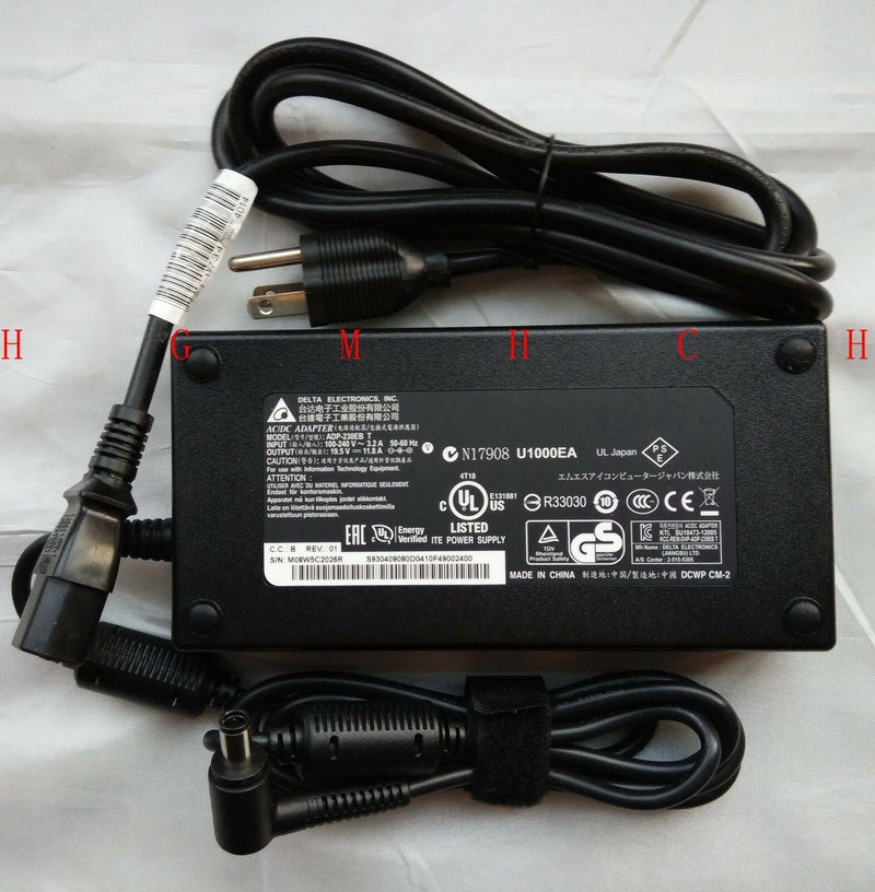 @Original OEM Delta 19.5V 11.8A 230W AC Adapter for MSI GE73VR Raider-066 Laptop