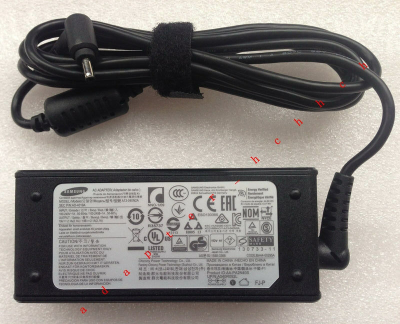 New Original OEM Samsung 40W 19V 2.1A Cord/Charger NP900X3C-A01FR,NP900X3C-A02FR