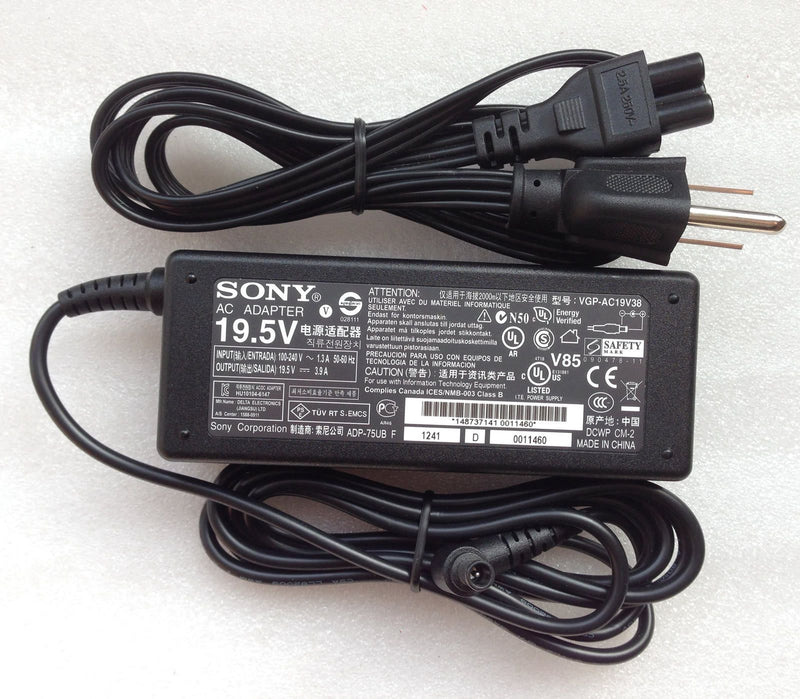 New Original Genuine OEM 75W AC Power Adapter for Sony VAIO SVS1513BGXB Notebook