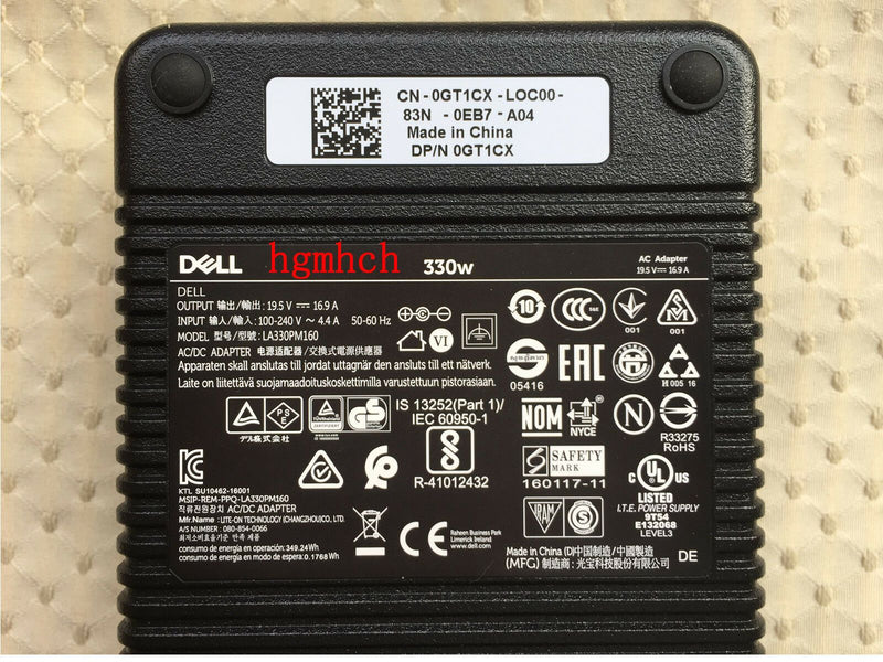 Original OEM Dell Alienware AW15R4-7675SLV,DA330PM111,LA330PM160 330W AC Adapter