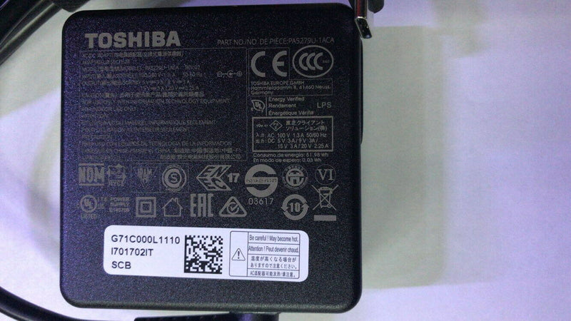 New Original OEM Toshiba 45W 5V/9V/12V/20V USB-C Cord/Charger Tecra X40-E1442 PC