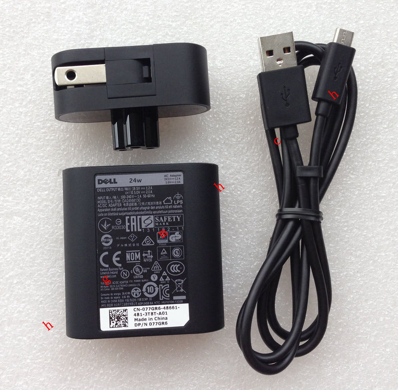 Original Genuine OEM Dell 24W AC Power Adapter for Dell Venue 11 Pro 7140 Tablet