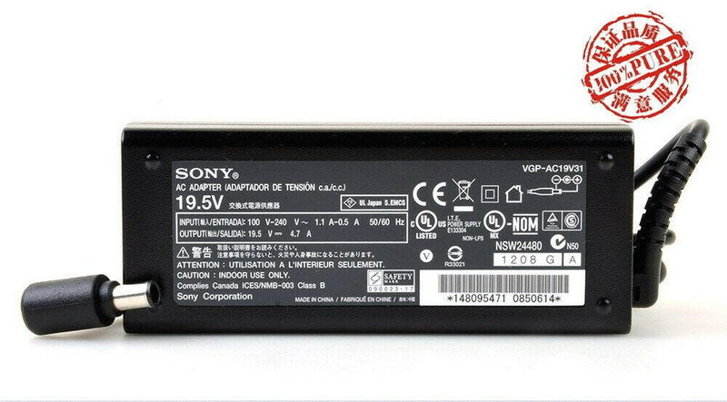 Original Sony AC/DC Adapter Cord/Charger VAIO SVE17125CDB,SVE17127CXB,SVE171290X