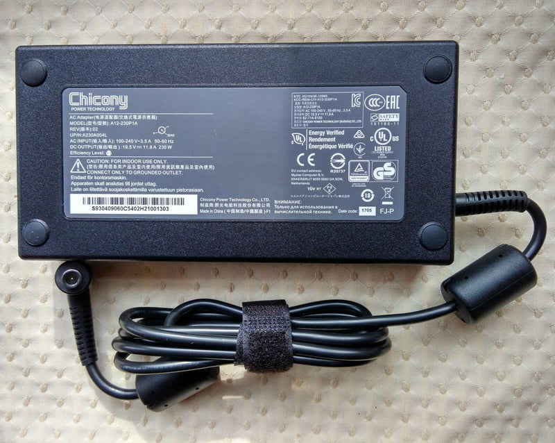 Original OEM Chicony MSI 230W AC Adapter&Cord for MSI GE63 Raider RGB-025 Laptop