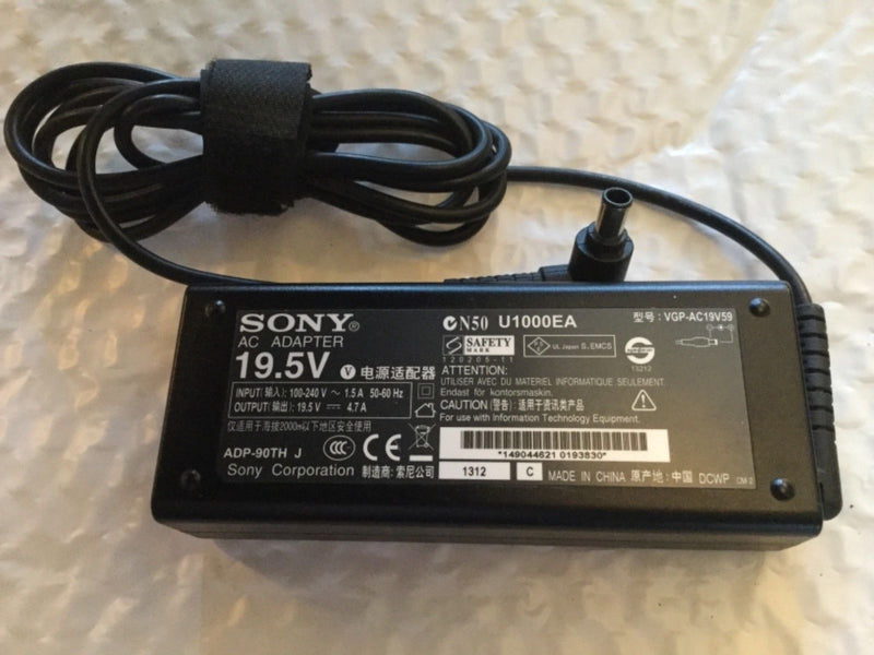 @New Original Sony 90W AC Adapter for Sony Vaio SVE15129CGS,VGP-AC19V59 Notebook