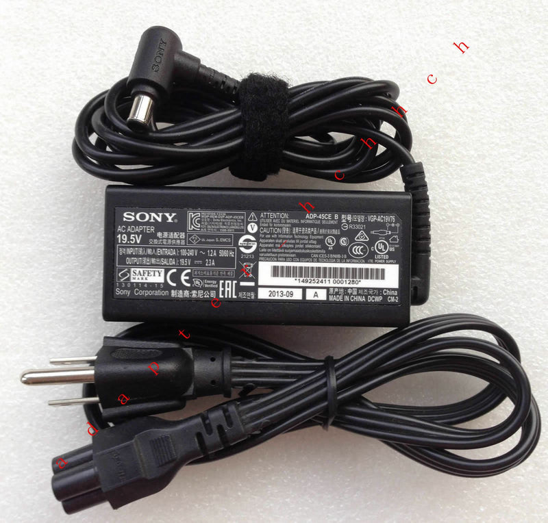 Original OEM Sony 45W 19.5V AC Adapter for Sony VAIO Fit 14A SVF14N1N2ES Flip PC