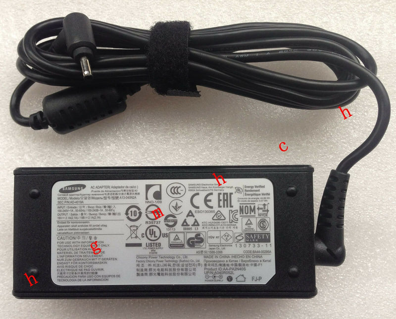 New Original Samsung 40W Slim Charger ATIV Book 9 Lite NP905S3G-K01UK Ultrabook@