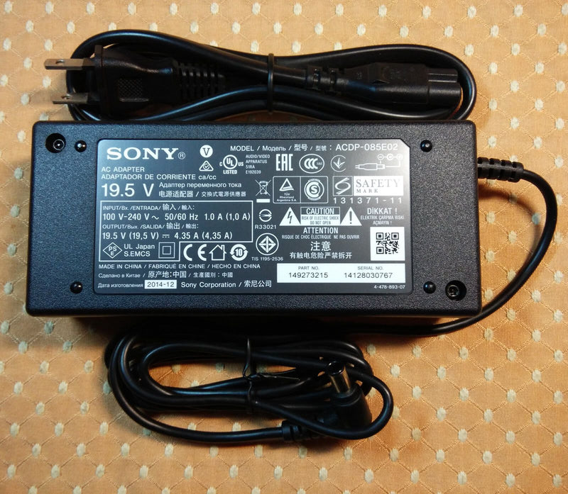 Original OEM Sony AC Adapter for Sony LED TV KDL-40W600B,ACDP-085E02,ACDP-085N02