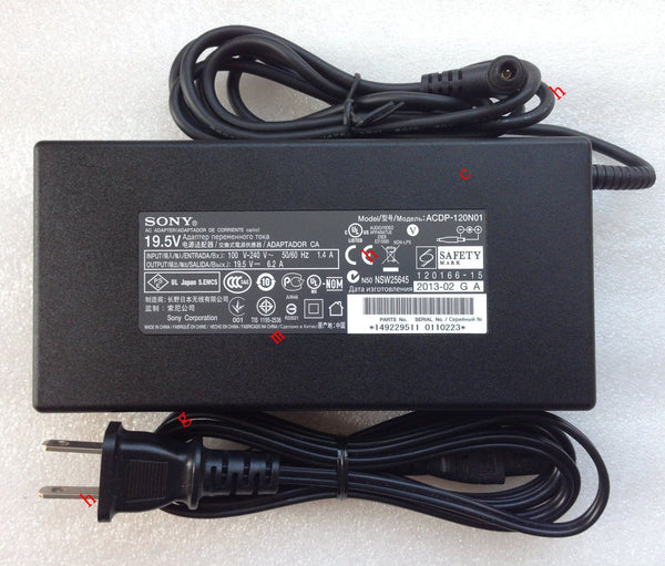 Original OEM Sony 120W Cord/Charger Vaio VPCF22SFX/W, VPCF22BFX/B,VGP-AC19V46