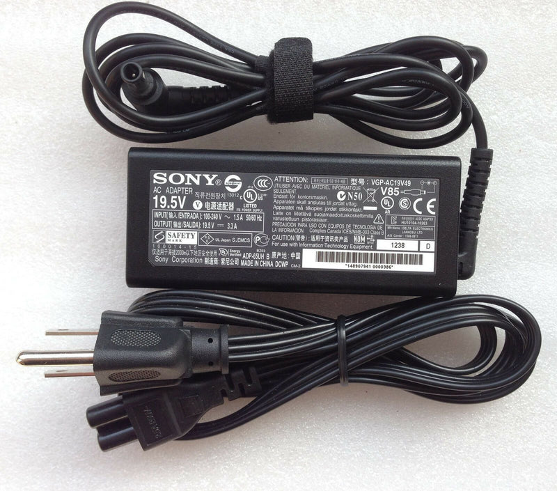 New Original OEM Sony 65W 19.5V 3.3A AC Adapter for Sony VAIO Tap 20 SVJ202B15L